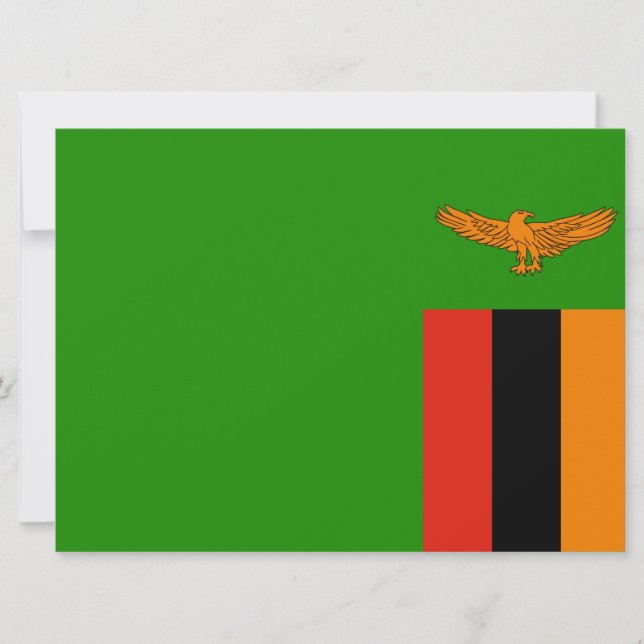 Tarjeta Bandera de Zambia (Anverso)