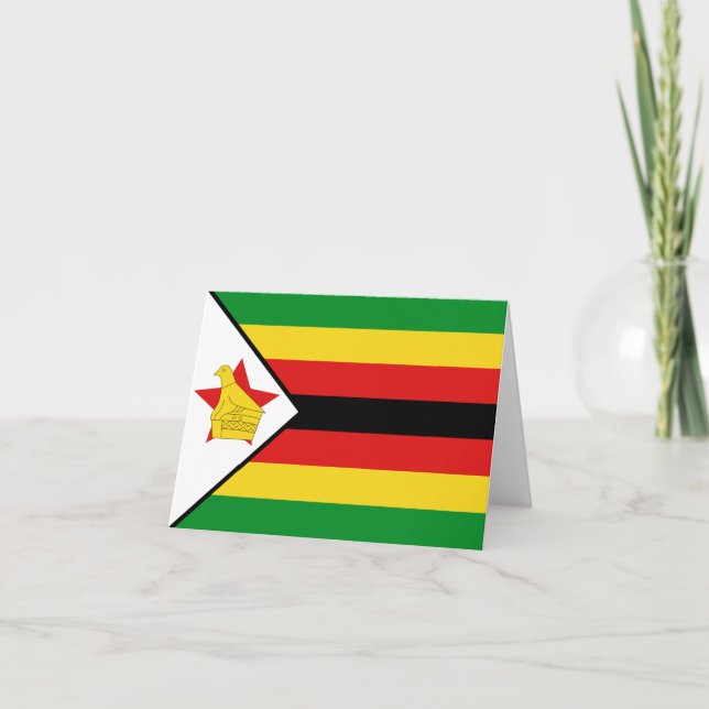 Tarjeta Bandera de Zimbabue Notecard (Anverso)