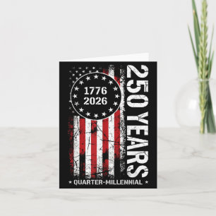 Tarjeta Bandera del 250 aniversario americano USA