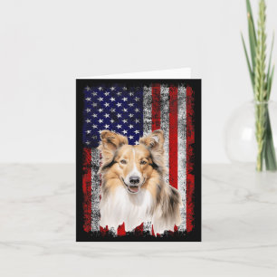 Tarjeta Bandera del Día 4 de Julio para Amantes del Perro