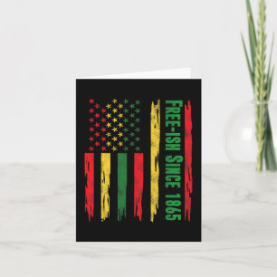 Tarjeta Bandera del Día de Junte Libre Orgullo Negro 1865