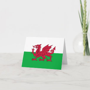 Tarjeta Bandera del dragón Galés