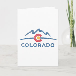 Tarjeta Bandera del estado de Colorado Montañas Rocosas Es