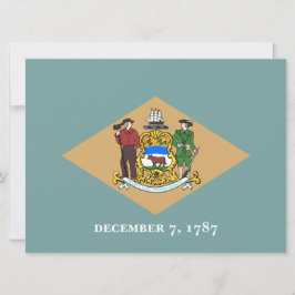 Tarjeta Bandera del estado de Delaware (DE, EE. UU.)