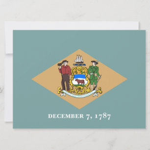 Tarjeta Bandera del estado de Delaware (DE, EE. UU.)