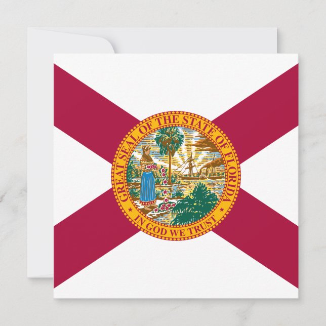 Tarjeta Bandera del estado de Florida (Anverso)