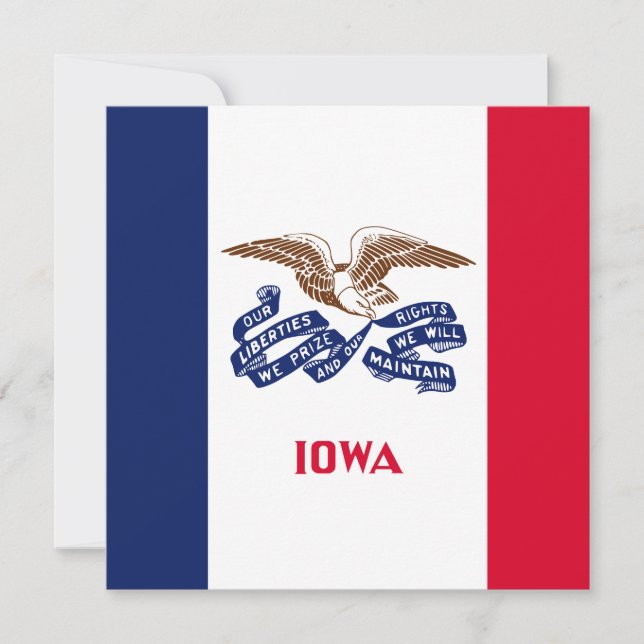 Tarjeta Bandera del Estado de Iowa (Anverso)