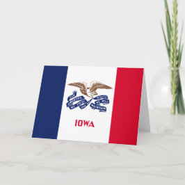 Tarjeta Bandera del estado de Iowa