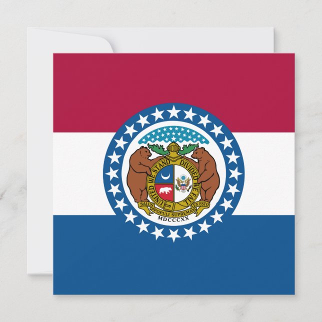 Tarjeta Bandera del Estado de Misuri (Anverso)