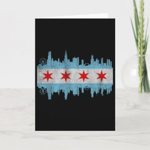 Tarjeta Bandera del horizonte de la ciudad de Chicago - Ci
