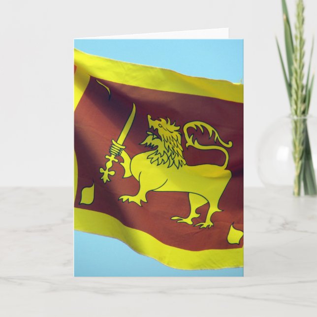 Tarjeta bandera del león de Sri Lanka (Anverso)