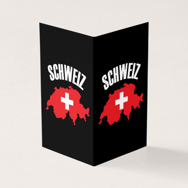 Tarjeta Bandera del mapa de Suiza de Schweiz (Exterior)