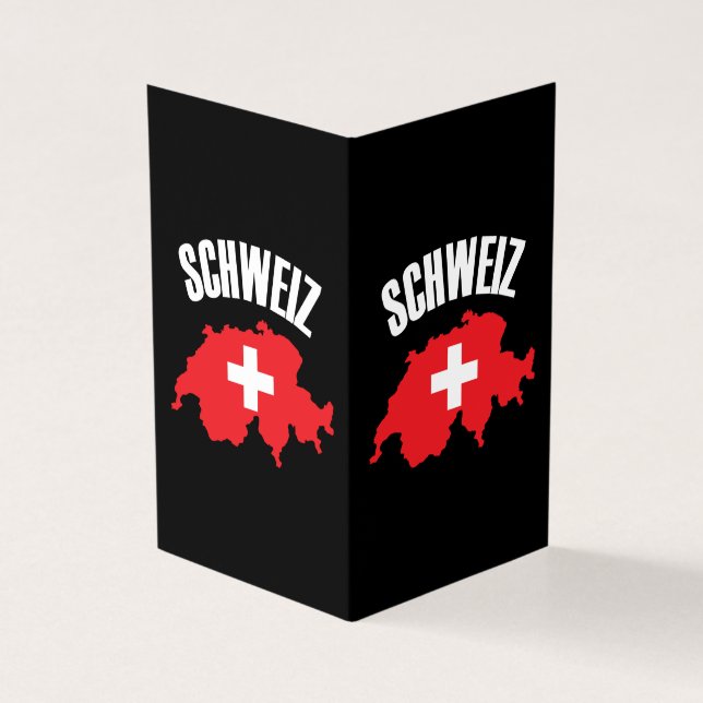 Tarjeta Bandera del mapa de Suiza de Schweiz (Exterior)