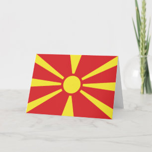 Tarjeta Bandera del Norte de Macedonia