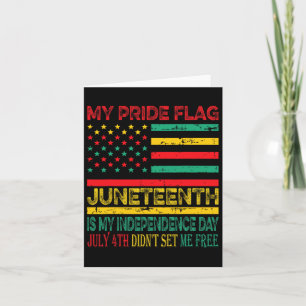 Tarjeta Bandera del Orgullo 1 de junio es mi Día de la Ind
