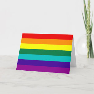 Tarjeta Bandera del Orgullo Arcoiris de 7 bandas