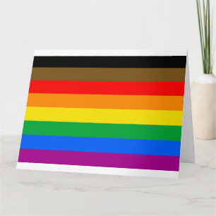 Tarjeta Bandera del Orgullo Arcoíris de Filadelfia
