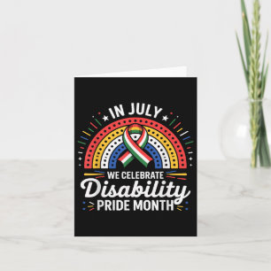 Tarjeta Bandera del Orgullo de la Discapacidad Julio Mes A