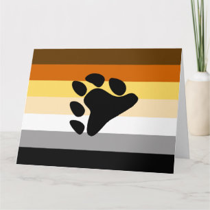 Tarjeta Bandera del Orgullo de los Osos con Pata