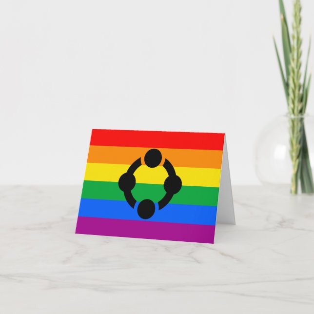 Tarjeta Bandera del Orgullo de Niche Arcoíris (Anverso)