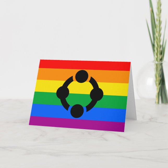 Tarjeta Bandera del Orgullo de Niche Arcoíris (Anverso)