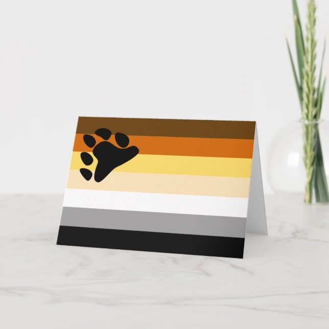 Tarjeta Bandera del Orgullo de Osos (Anverso)