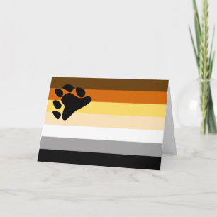 Tarjeta Bandera del Orgullo de Osos