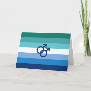 Tarjeta Bandera del Orgullo Gay Masculino MLM