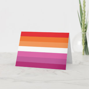 Tarjeta Bandera del Orgullo Lesbiano