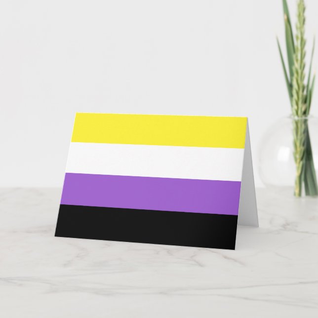 Tarjeta Bandera del Orgullo no binario (Anverso)