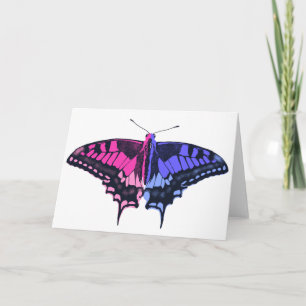 Tarjeta Bandera del Orgullo Omnisexual Mariposa Trasera