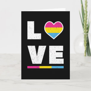 Tarjeta Bandera del Orgullo Pansexual LGBTQ Molesta Amor G
