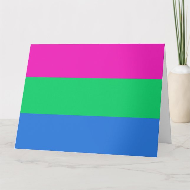 Tarjeta Bandera del Orgullo Polisexual (Anverso)