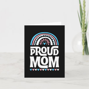 Tarjeta Bandera del Orgullo Transgénero Mamá Día de las Ma