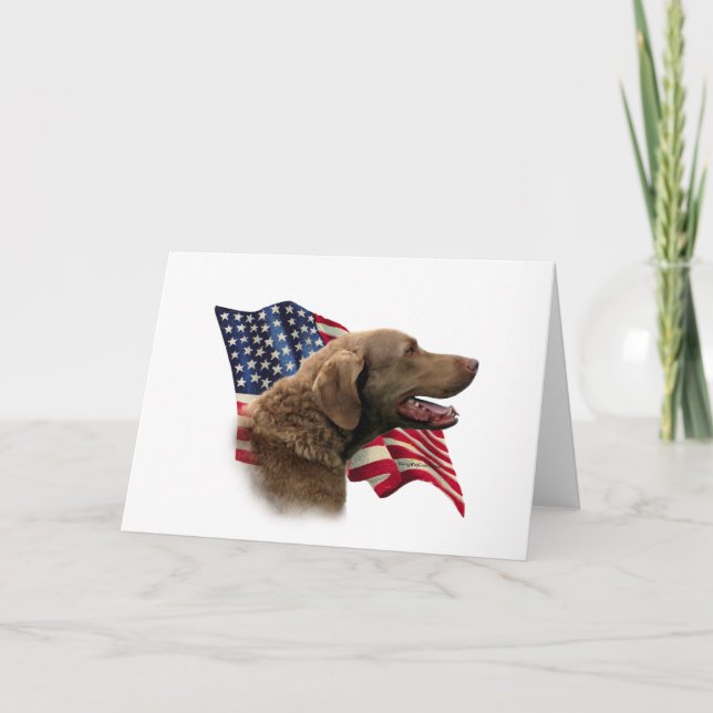Tarjeta Bandera del perro perdiguero de bahía de (Anverso)