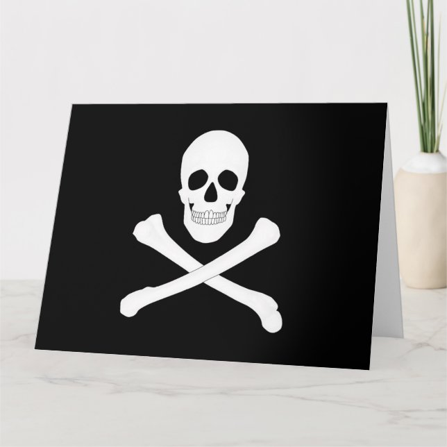 Tarjeta Bandera del pirata (Jolly Roger) (Anverso)