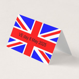 Tarjeta Bandera del Reino Unido Día VE 2025
