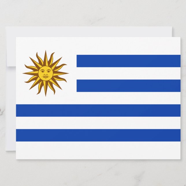 Tarjeta Bandera del Uruguay (Uruguay) (Anverso)