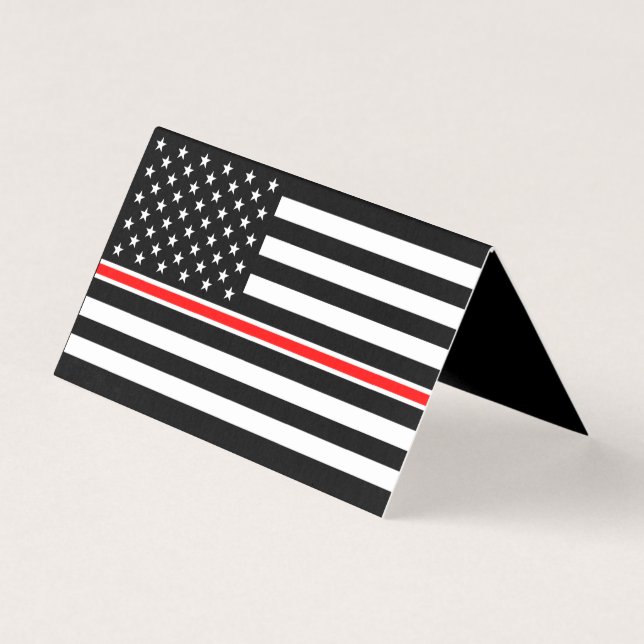 Tarjeta Bandera delgada de la línea roja: Monumento conmem (Reverso)