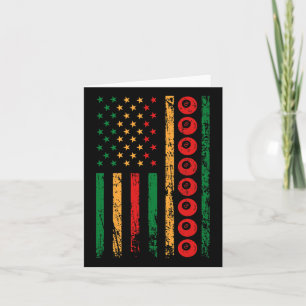 Tarjeta Bandera deportiva estadounidense Mes de Historia N