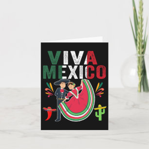 Tarjeta Bandera Día de la Independencia de México Hombres 