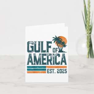 Tarjeta Bandera Estadounidense 2025 Del Golfo Retro De Est