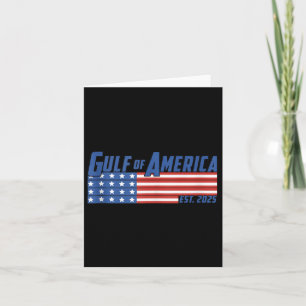 Tarjeta Bandera Estadounidense 2025 Del Golfo Retro De Est