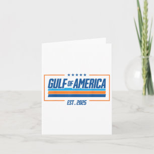 Tarjeta Bandera Estadounidense 2025 Del Golfo Retro De Est