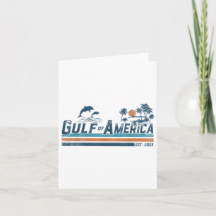 Tarjeta Bandera Estadounidense 2025 Del Golfo Retro De Est