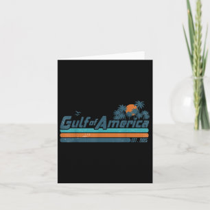 Tarjeta Bandera Estadounidense 2025 Del Golfo Retro De Est