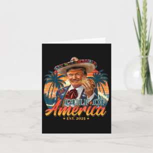Tarjeta Bandera Estadounidense 2025 Del Golfo Retro De Est