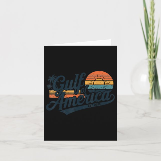 Tarjeta Bandera Estadounidense 2025 Del Golfo Retro De Est (Anverso)