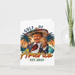 Tarjeta Bandera Estadounidense 2025 Del Golfo Retro De Est