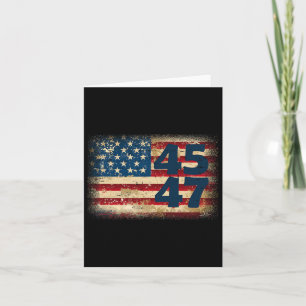 Tarjeta Bandera estadounidense 45 47 Donald Trump 2024